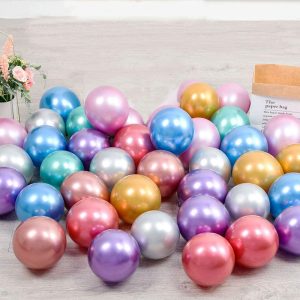 Chrome, Metallic Latex Balloons for birthday and party decoratino