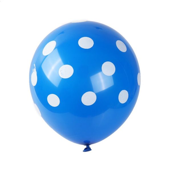 Polka Dots Printed Latex Balloons 12" Inch - Single Color 15 Pcs - Image 9