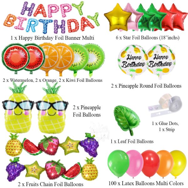 Fruits Birthday Decoration Set | Magical Theme for Kids – Best-Selling 2025 in Pakistan - Image 2