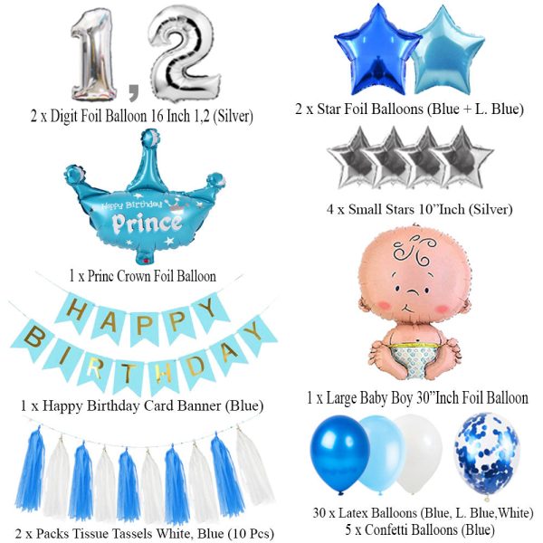 Baby Boy Half 1/2 Decoration Set | Magical Theme for Kids – Best-Selling 2025 in Pakistan - Image 2