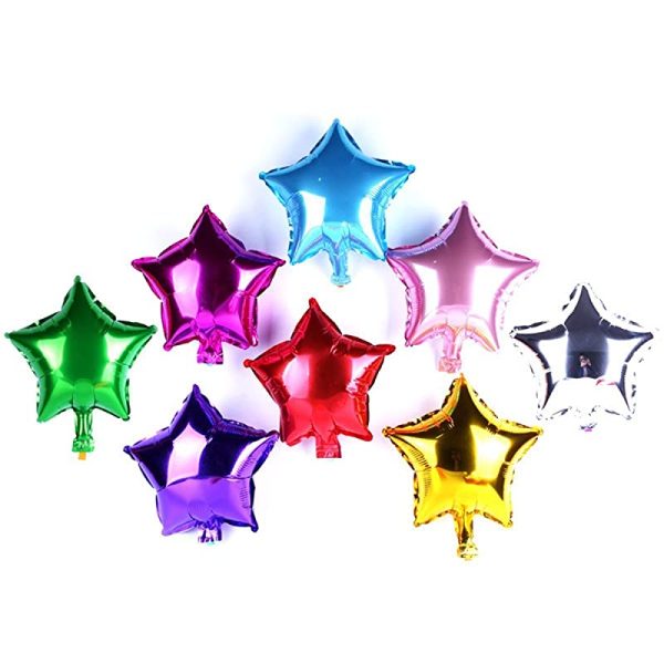 Star Foil Balloons 10" Inch  - Single Color - Image 3