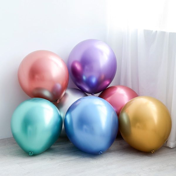 Chrome, metallic Latex Balloons 24" – Pack of 1, Ideal for Birthday Decorations and Parties