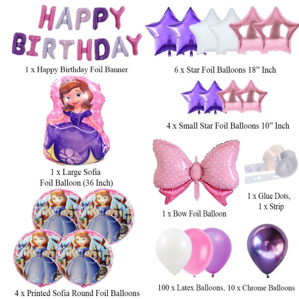 Sofia Princess Birthday Decoration Set | Magical Theme for Kids – Best-Selling 2025 in Pakistan - Image 2