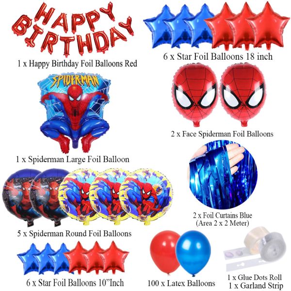 Simple Spiderman Birthday Party Decoration Ideas at Home | Balloons, Banners & Accessories - Image 2