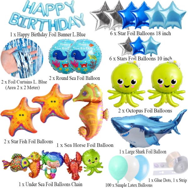 Underwater | Oceanic Dreams Birthday Decoration Set | Magical Theme for Kids – Best-Selling 2025 in Pakistan - Image 2