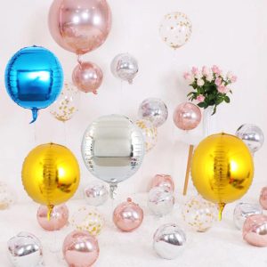 High-Quality 4D Round Foil Balloons for parties, birthdays, and special events. Available in multiple colors. Premium quality accessory for decoration.