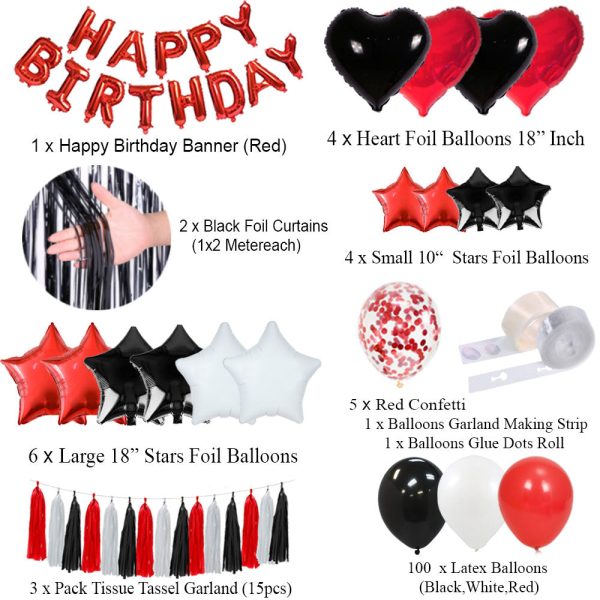 Black-Red-White Birthday Decoration Set | Magical Theme for Kids – Best-Selling 2025 in Pakistan - Image 2