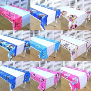 Cartoon Theme Plastic Table Cover For Birthday Party