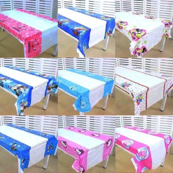 Cartoon Theme Plastic Table Cover For Birthday Party