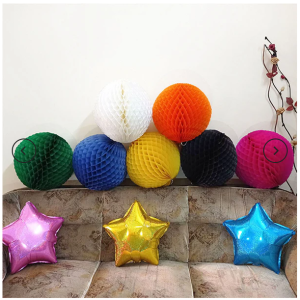 Single Color 16" Inch Large Paper Honeycomb Ball