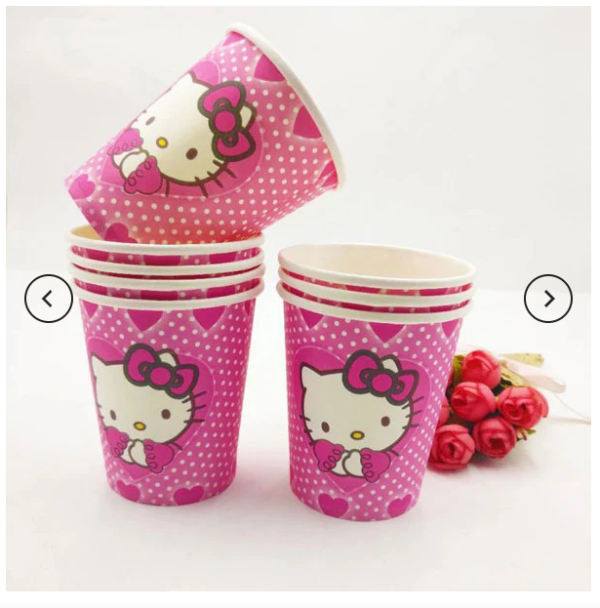 Party Disposable Paper Cup Glass For Birthday- 10 Pcs Pack - Image 14