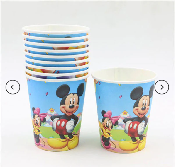 Party Disposable Paper Cup Glass For Birthday- 10 Pcs Pack - Image 10