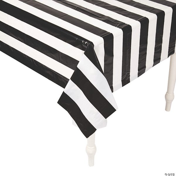 Foil Shiny Stripe Pattern Table Cover - Single Color - Image 5